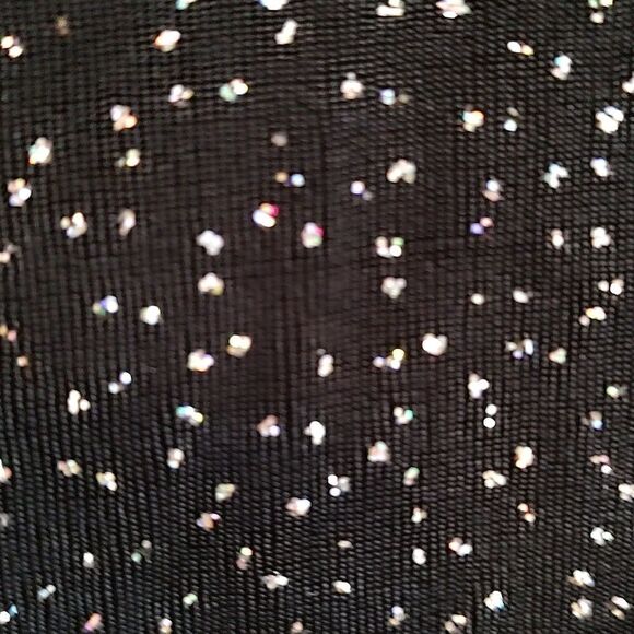 Vintage Pullover Style Stretchy Black Glitter Dress Size 8 - Picture 9 of 9